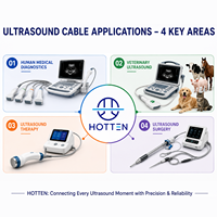 Conjunto de cables de ultrasonido de fabricantes, mazo de cables para sonda de ultrasonido y mango de ultrasonido personalizado