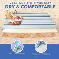 Couverture de pique-nique pliable imperméable portable, tapis de camping extérieur léger, couverture de plage, de randonnée et de voyage