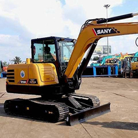 Mini-excavatrice Sany de 5,5 tonnes, faible nombre d'heures de fonctionnement, puissance de 36 kW, modèle 2023, composants d'origine, sans fuite