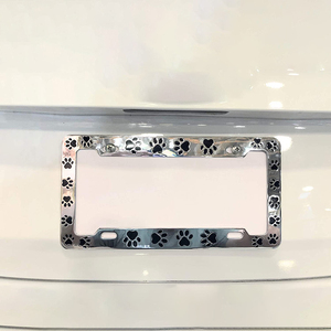 Dễ Thương Động Vật Pet Paw <span class=keywords><strong>Pattern</strong></span> Phổ Ô Tô Xe Giấy Phép Tấm Khung - Product Image 4