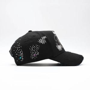 Gorras Personalizadas con Logotipo, 5 Paneles, de Algodón, Estilo Desgarrado, G5, Thirty-One 31, con Bordado 3D de Diamantes de Imitación, Estilo Deportivo, Unisex, para Adultos - Product Image 3