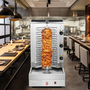 Attrezzatura da Cucina Commerciale, Macchina Automatica per Kebab e Shawarma a 3 Bruciatori in Acciaio Inox da 8KW - Product Image 1