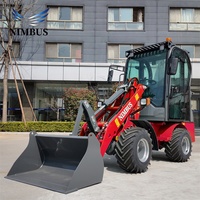 Chargeur électrique à quatre roues motrices NIMBUS, puissance élevée, cabine fermée, adapté aux chantiers de construction