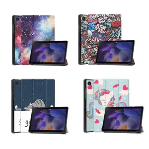 case for Samsung galaxy tab A8 10.5 inch cover 2022 SM-X200 SM-X205 flip tri-fold stand tablet cover