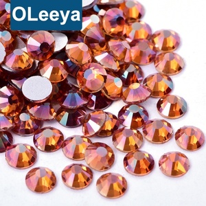 Nouveaux strass en cristal à dos plat Oleeya SS3-SS30, strass en verre pour ongles, diamants 3D pour ongles, bijoux de robe, design DIY - Product Image 1