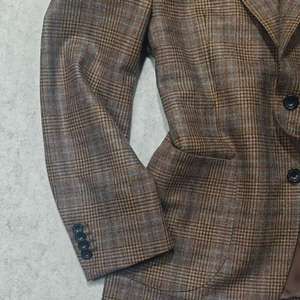 Blazer Personalizado Estilo Príncipe <span class=keywords><strong>de</strong></span> Gales Marrón para Hombre, Fabricante CDM <span class=keywords><strong>de</strong></span> EE. UU. con 21 Años <span class=keywords><strong>de</strong></span> Experiencia, MOQ Bajo, Corte Entallado, Chaqueta Deportiva para Bodas y Fiestas, Venta al Por Mayor - Product Image 5