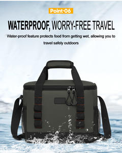 बड़ी क्षमता डबल-परत तह पुनः प्रयोज्य आउटडोर शिविर पिकनिक कूलिंग बैग-पिकनिक के लिए नया रेड वाइन बैकपैक दोपहर का बैग - Product Image 5