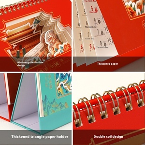 <strong>2025</strong> Chinese Style <strong>Calendar</strong> Customized Business Office Horizontal Large Cultural Creative Gift Clock Year Snake New National - Product Image 2