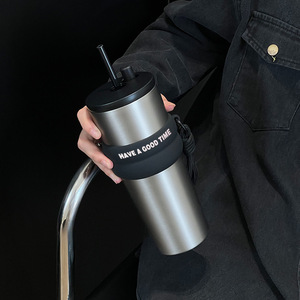 Stainless Steel Tumbler 316 With Straw Large Capacity Vacuum Flask Travel <b>Coffee</b> Water <b>Bottle</b> Insulated 6-12 Hours - Product Image 1