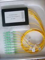 Modul CWDM 6CH Mux Demux 1470-1610nm FTTH Fiber Optik WDM Multiplexer Kehilangan Penyisipan Rendah 1.5dB untuk Jaringan PON