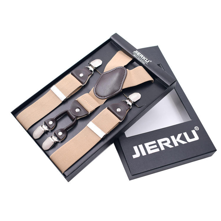 Cabeza de cuero adulto de cuatro clips-beige