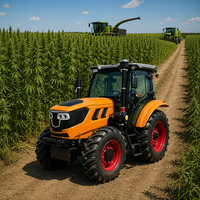 Tracteur agricole Sovereign 100HP 4x4 pour la culture professionnelle des terres, système hydraulique robuste, levage élevé et démarrage électrique Pro