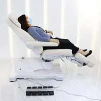 Anteeth-sillas eléctricas de ajuste Facial, 5 motores, mesas de masaje de belleza de cuero de PVC