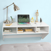 Bureau d'ordinateur mural flottant moderne avec étagères de rangement pour bureau à domicile