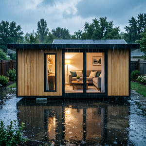 Cabane préfabriquée <span class=keywords><strong>pour</strong></span> jardin d'invités avec <span class=keywords><strong>salle</strong></span> <span class=keywords><strong>de</strong></span> réception sécurisée et portes verrouillables <span class=keywords><strong>pour</strong></span> garantir l'intimité lors des réunions - Product Image 3