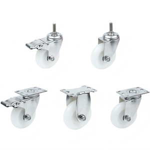 Rueda Giratoria de <span class=keywords><strong>TPR</strong></span> de 4 Pulgadas con Placa de Montaje, Repuesto para Carrito de Muebles - Product Image 4