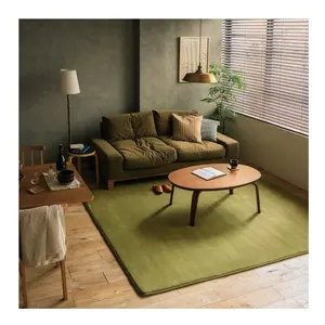 Flannel Luxurious Super Soft Japanese Style Thick Sitting Carpet Anti-slip Black Memory Foam Rug Tatami Area Carpet