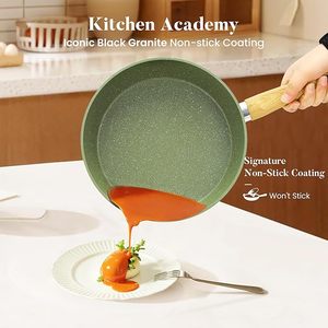Nuovo Set di <span class=keywords><strong>Pentole</strong></span> e Padelle Geling in Granito, Utensili da Cucina alla Moda, Fornitore di Fabbrica, Verde, per Induzione, Antiaderente e Salutare - Product Image 2