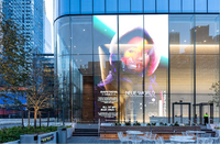 Écran LED flexible transparent Jode, film LED ultra-fin, mur vidéo LED, écran de fenêtre en verre pour centre commercial, exposition, façade
