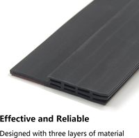 Joint d'étanchéité de bas de porte en silicone noir durable anti-courant d'air