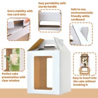 Boîtes à gâteaux hautes à deux niveaux pour emballage à plusieurs niveaux Petites boîtes à gâteaux 2 niveaux Papier pour boîte à gâteaux en papier de Noël