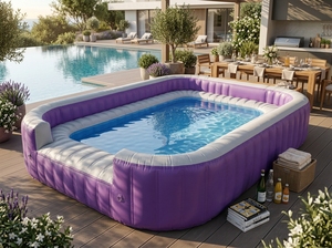 <span class=keywords><strong>Piscina</strong></span> Gonfiabile Premium Resistente con Sedute Integrate - Grande <span class=keywords><strong>Piscina</strong></span> Fuori Terra Durevole per il Divertimento Estivo in Giardino - Product Image 6