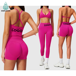 优质柔软无缝高腰收腹提臀女式健身瑜伽运动服两件套 - Product Image 1