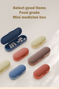 กล่องเก็บยาขนาดเล็กแบบพกพาได้2ช่องกล่องเก็บยาแม่เหล็กสำหรับเดินทางกลางแจ้ง - Product Image 2