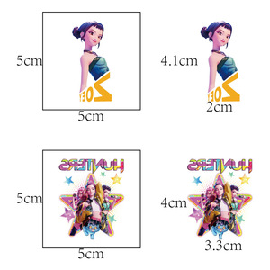 Autocollants de <span class=keywords><strong>tatouage</strong></span> K-POP 5x5cm, motif groupe de filles Tueuses de démons, 20 pièces, décalcomanies de dessins animés, transfert à l'eau, adhésifs jetables - Product Image 2