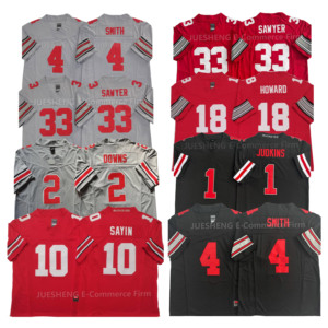 Jerseys de Fútbol Americano Universitario Ohio State 2025 10# Sayin 2# DOWNS 4# SMITH 18# HOWARD 33# SAWYER 1# JUDKINS 7# STROUD Bordados - Product Image 1