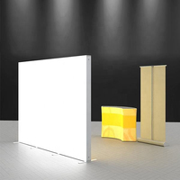 Stand d'exposition portable 3x3m (10x10ft) personnalisé avec murs arrière, comptoir et éclairage pour événements commerciaux