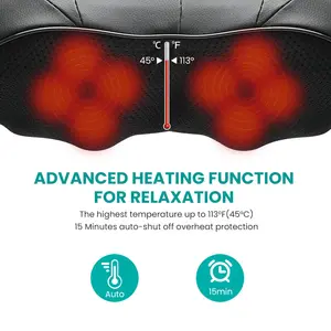 Top Selling OEM Shiatsu Neck Massager Kneading Shoulder Massage Shawl With Heat For Car Home Office Use