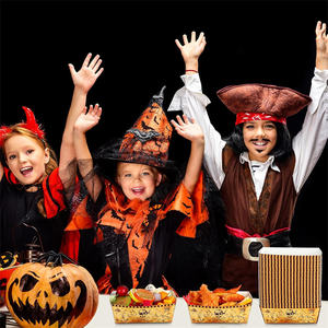 Decoraciones para Fiestas, Bandejas de Papel para Servir Comida, Barquitos para Aperitivos, Tazones Piratas Desechables para Decoración de Halloween - Product Image 4