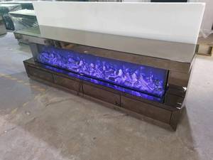 <strong>White</strong> Wooden Mirrored <strong>TV</strong> <strong>Table</strong> and Cabinet <strong>TV</strong> Stands With Fireplace Elegant Mirrored Living Room Furniture Muebles Meubles - Product Image 5