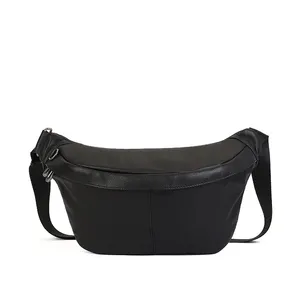 पुरुषों के लिए फर्स्ट लेयर काउहाइड चेस्ट बैग विंटेज असली लेदर उच्च गुणवत्ता शुद्ध रंग छोटा शोल्डर बैग क्रॉस बॉडी बैग पुरुषों के लिए