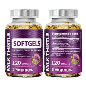 Cápsulas de Cardo Mariano de Marca Privada OEM/ODM, 120 Cápsulas para Mujeres y Hombres, Limpieza del Hígado, Desintoxicación, Reparación Celular - Product Image 2