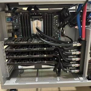 Estación de Trabajo Refrigerada por Líquido |   Doble Enchufe para 4x RTX 4090 para Modelos 70B - Computación de IA Eficiente y Silenciosa, Stock E419 - Product Image 1