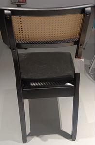 Modern Solid Ash Wood Dining <b>Chair</b> with Natural Rattan <b>Cane</b> Back | Commercial Restaurant & Cafe <b>Chair</b> - Product Image 5