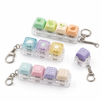Personalized Keyboard Key Keychain Acrylic Keycap Design Metal Ring Wholesale Event Advertising Corporate Giveaway