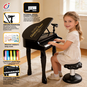 Jouet musical pour enfants Chengji : Clavier, instrument de musique, triangle éducatif <span class=keywords><strong>avec</strong></span> microphone, mini <span class=keywords><strong>piano</strong></span> pour l'apprentissage précoce des enfants - Product Image 2