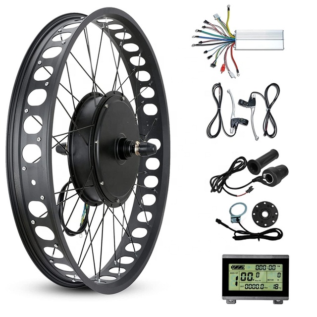 Joyebikes 48V 1500W 2000w Snow Bike/Fat Tire, Electric Bicycle Conversion Kit Fat Snow Ebike Wheel Rear Rotate Hub Motor