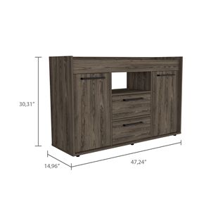 Chapella 2-Drawer <b>Sideboard</b> in Dark Walnut Elegant Storage Solution - Product Image 5
