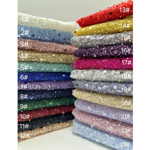 100% Polyester Lace Fabric Wedding Dress Embroidered <strong>Mesh</strong> Bubble Bead Tube <strong>Sequin</strong> Knitted Clothing for Stage Girls Boys - Product Image 2