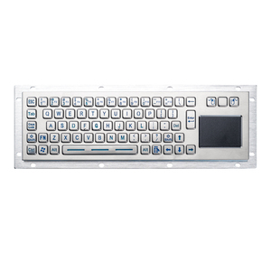 Công nghiệp cấp IP65 Bàn phím kim loại không thấm nước với đèn nền màu xanh và <span class=keywords><strong>Touchpad</strong></span> cho điều kiện khắc nghiệt - Product Image 1