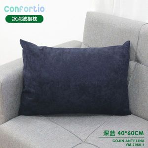 Cuscino e Poggiatesta Rinfrescante in Velluto Blu Scuro Antelina 40x60 Cojin Ice Point - Product Image 3
