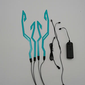 Kit de casque de <span class=keywords><strong>moto</strong></span> étanche RTS, bande lumineuse froide à LED, <span class=keywords><strong>autocollant</strong></span> EL avec 4 feux d'avertissement clignotants pour la conduite de nuit - Product Image 2