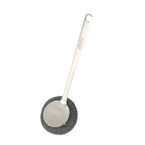304 Stainless Steel Pot Scrubber Long Handle Dish Cleaning Tool For Kitchen Pans And Bowls - Product Image 5