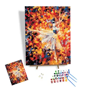 Diy Painting By Number Kit With Frame Girl Dance Portrait Paint By Numbers On Canvas Home Art Decor