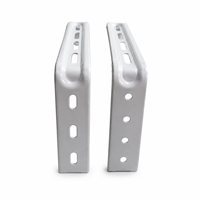 Supports muraux robustes pour tringle à rideaux, supports en L blancs compatibles avec les rails muraux et de plafond pour la chambre