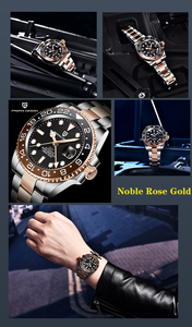 นาฬิกาข้อมือผู้ชาย <span class=keywords><strong>PAGANI</strong></span> <span class=keywords><strong>DESIGN</strong></span> <span class=keywords><strong>1662</strong></span> รุ่นใหม่ นาฬิกาจักรกลแบรนด์ดัง กระจกแซฟไฟร์ นาฬิกา GMT กันน้ำ 100 เมตร นาฬิกาอัตโนมัติสำหรับผู้ชาย - Product Image 3